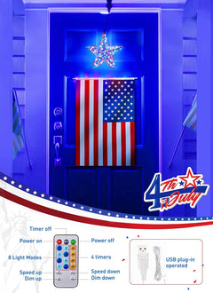 9.8” Star Light / 230 LED / 24”x16” Flag / Remote