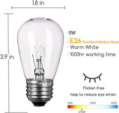 30 Count / Incandescent Bulbs / Clear