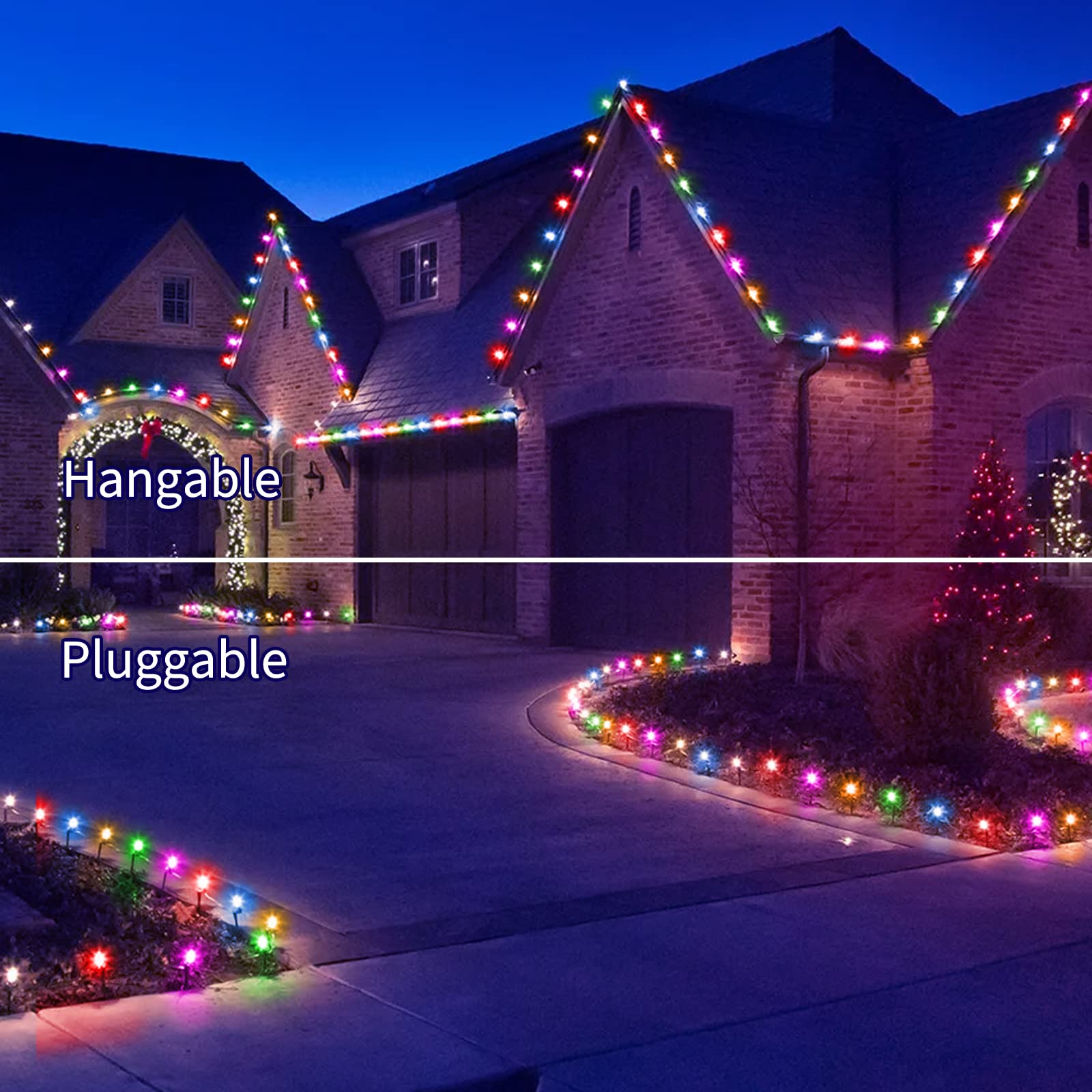 2 x 25.7 Feet / 20 ClearBulbs / Ceramic Multicolor