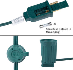 1 x 50 Feet / 50 Sockets / Green Wire