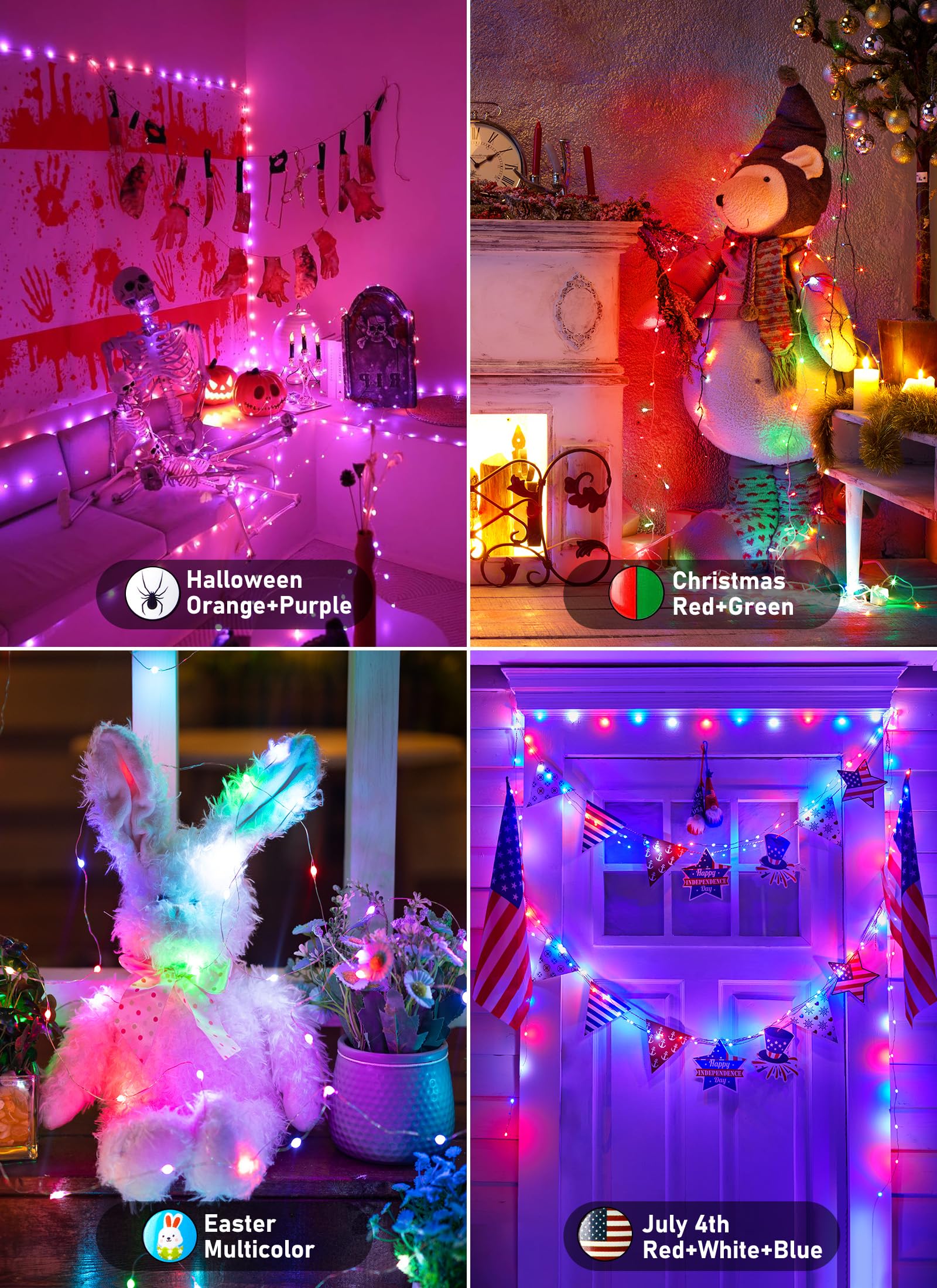 66 Feet / 200 LED / 9 Colors / 22 Modes