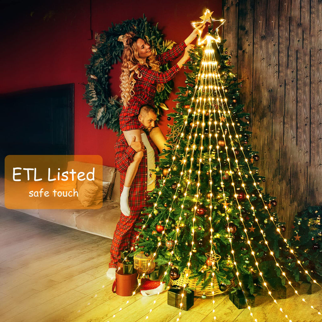 10 Feet / 9 Drops / 290 LED / Warm White