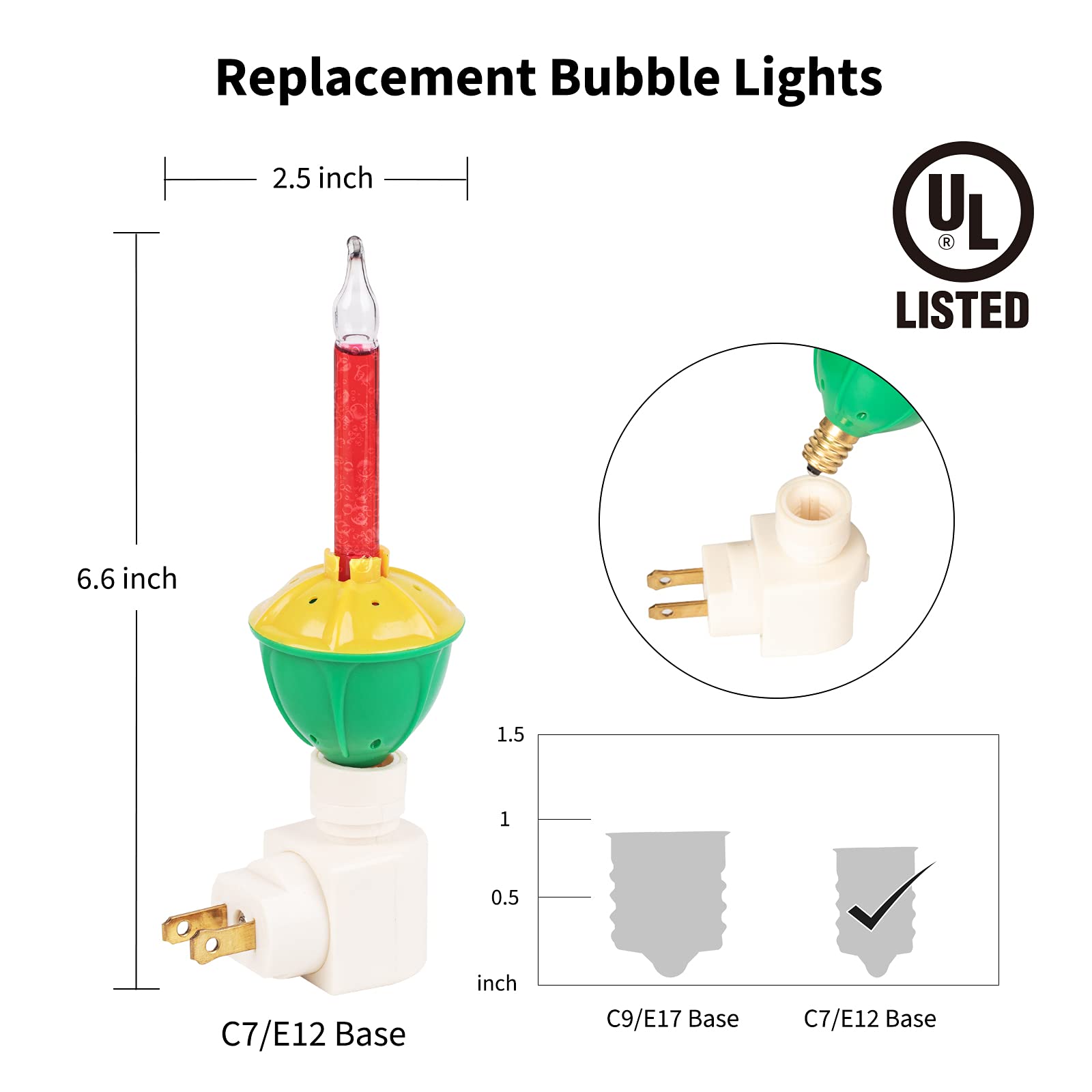 3 x Bubble Lights / Wall Plug