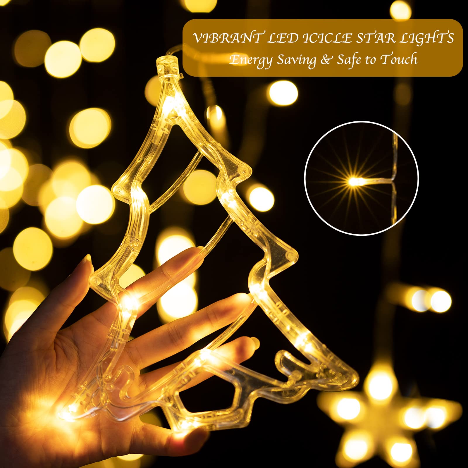 Christmas Twinkle Fairy Lights with Adapter & Remote, 8 Modes