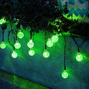 1 x 35 Feet / 60 LED / Crystal Globe / Green