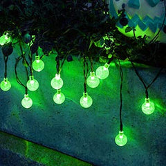 1 x 35 Feet / 60 LED / Crystal Globe / Green