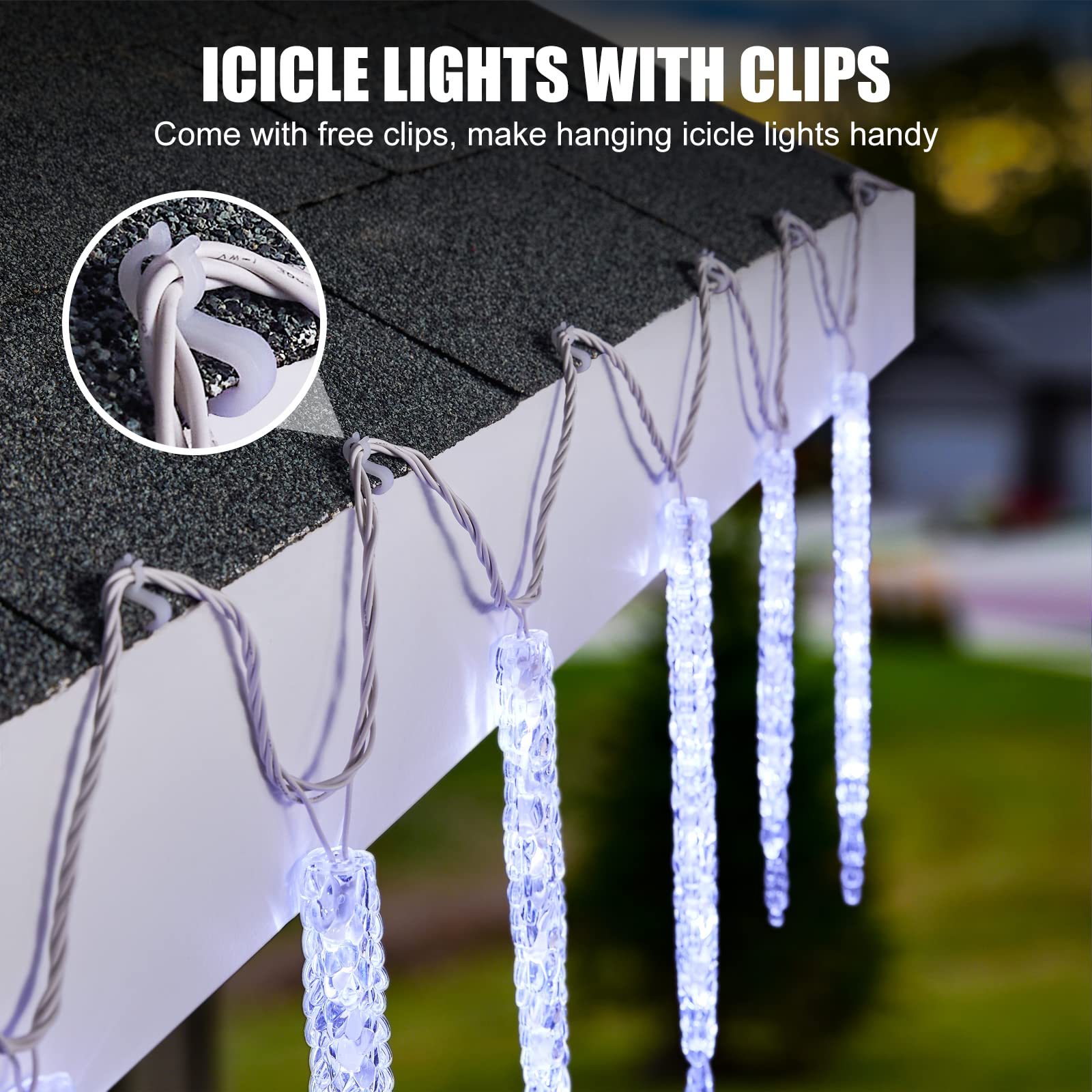 2 x 24.6 Feet / 20 Tubes / 100 LED / Cool White / Twinkle