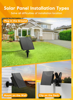 Solar ST38 Vintage LED Bulb String Lights, 3 Modes