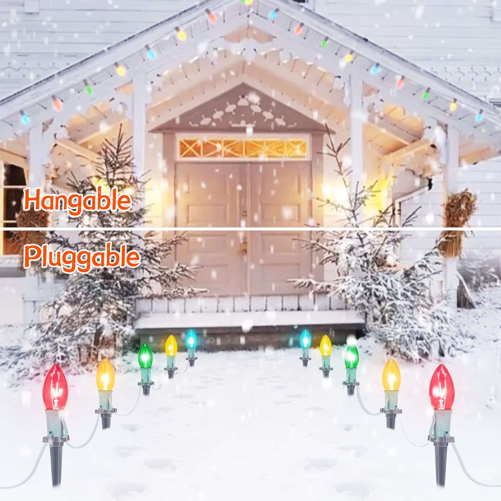 2 x 25.7 Feet / 20 ClearBulbs / Multicolor