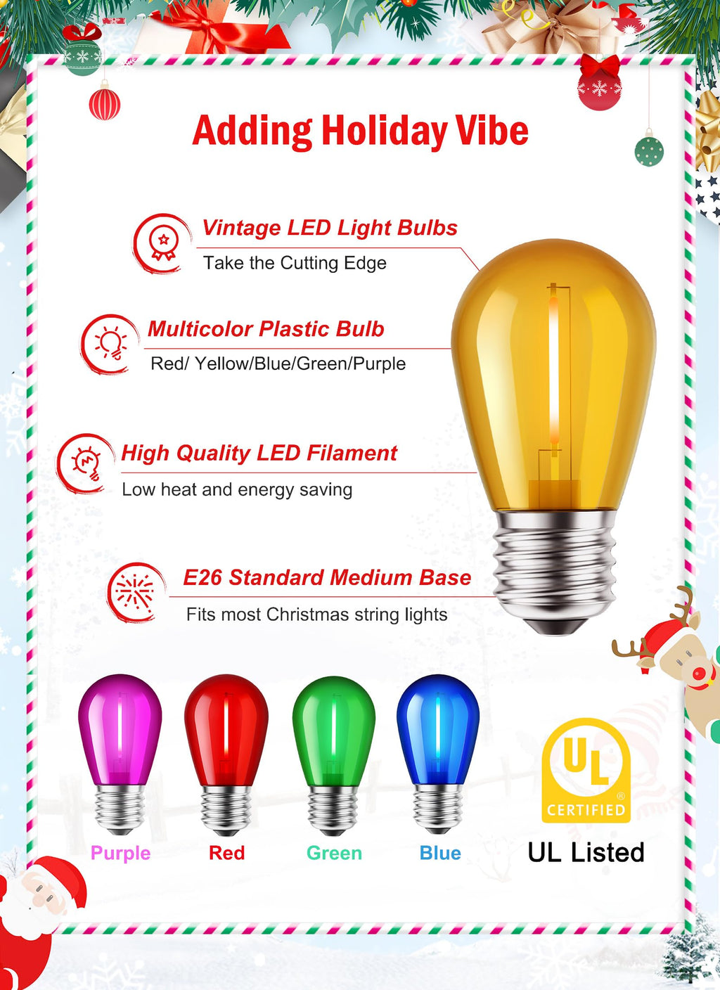 20 Count / LED Bulbs / Multicolor