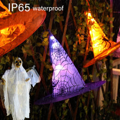 Halloween Battery Operated LED Witch Hat Lights with Remote