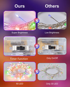 2 x 5 Feet / 60 LED / Multicolor