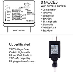 66 Feet / 200 LED / Warm White / Green Wire