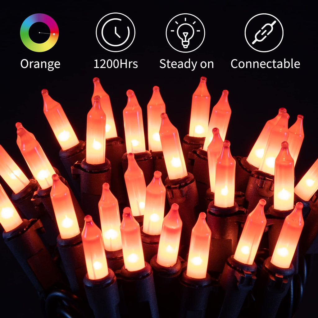 2 x 25 Feet / 100 Bulbs / Orange