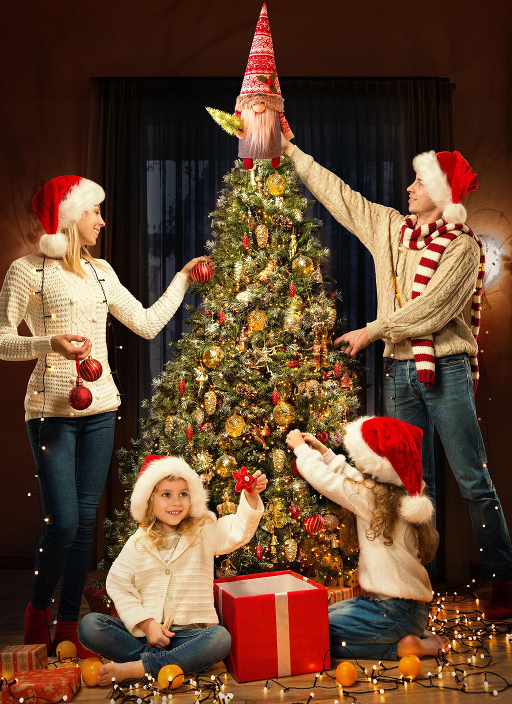 16 Inches / Gnome Tree / Warm White