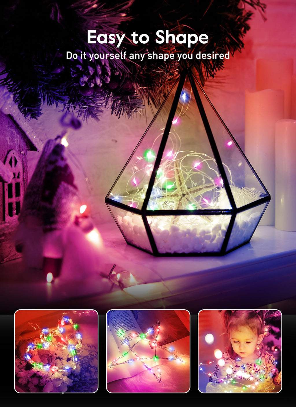 33 FT / 100 LED / Pink & Multicolor