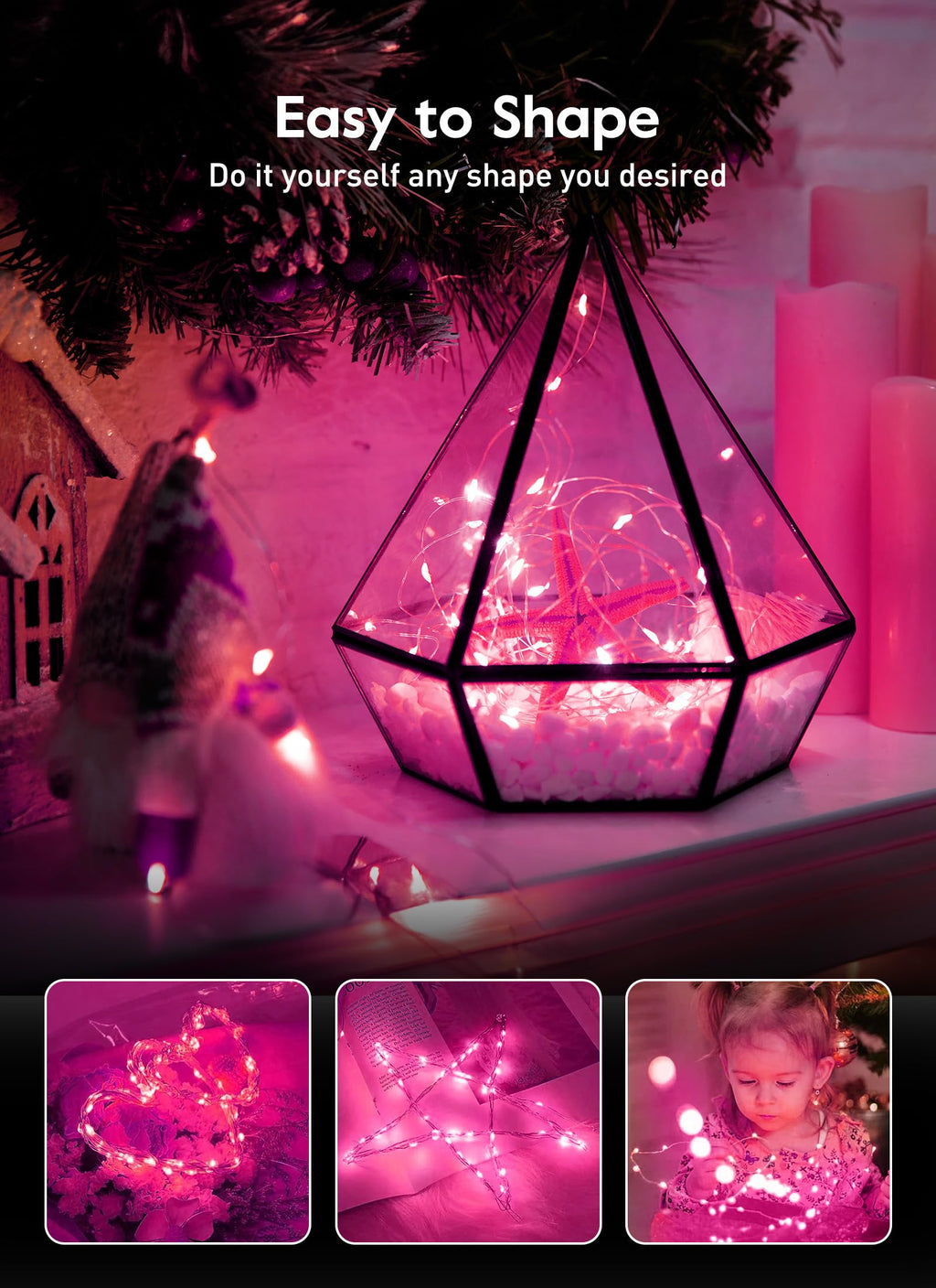 33 FT / 100 LED / Pink