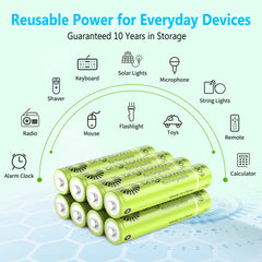 8 Count / 600mAh / AAA Battery