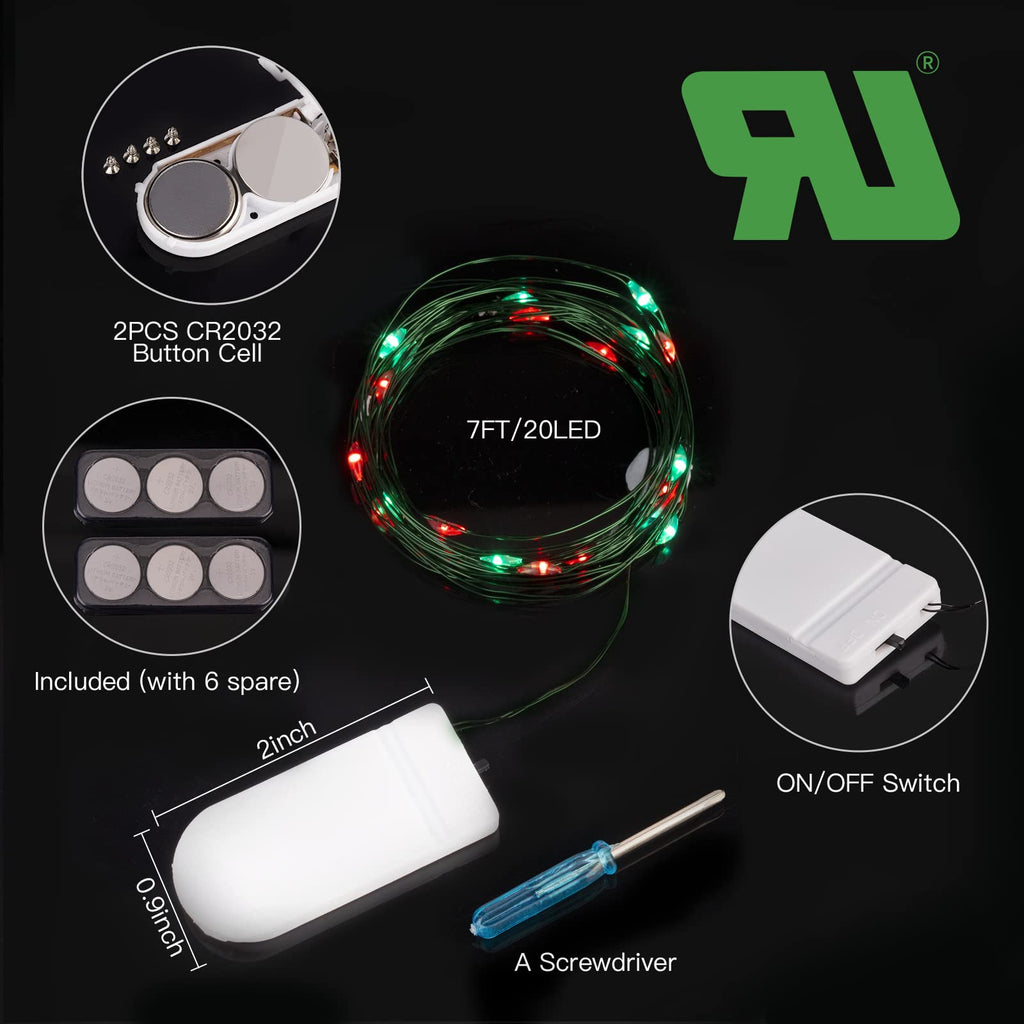 12 x 7 Feet / 20 LED / Red & Green