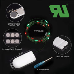 12 x 7 Feet / 20 LED / Red & Green