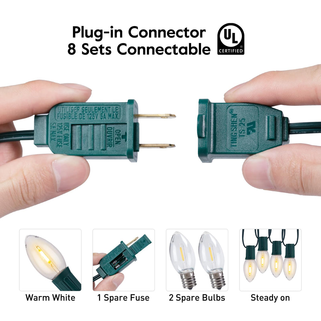 50 Feet / 50 Clear Bulb / Warm White