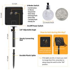 2 x 36 Feet / 60 LED / Crystal Globe / Warm White