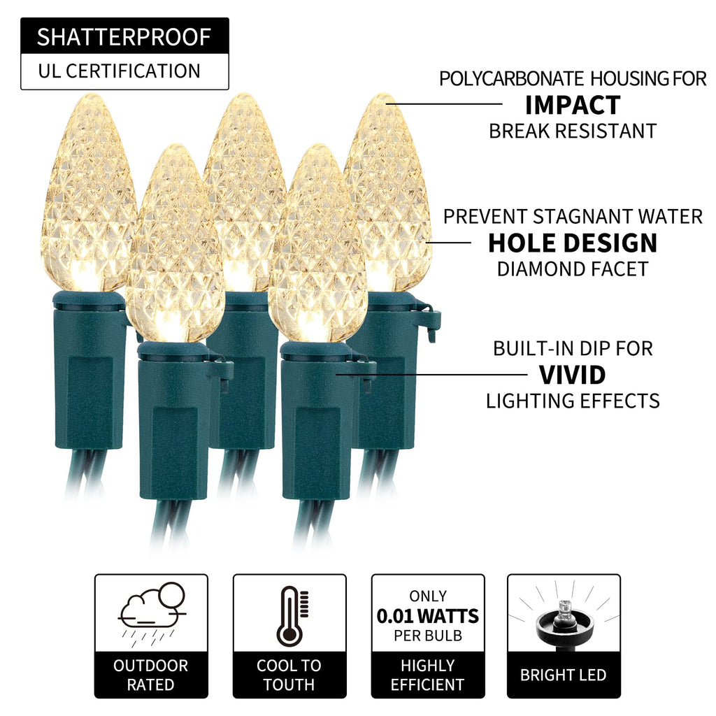 2 x 20 Feet / 60 LED / Warm White