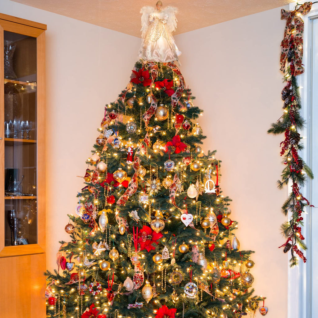 16.9 Inches / Angel with Candle / Warm White