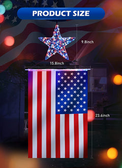 9.8” Star Light / 230 LED / 24”x16” Flag / Remote