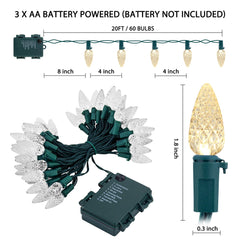 2 x 20 Feet / 60 LED / Warm White