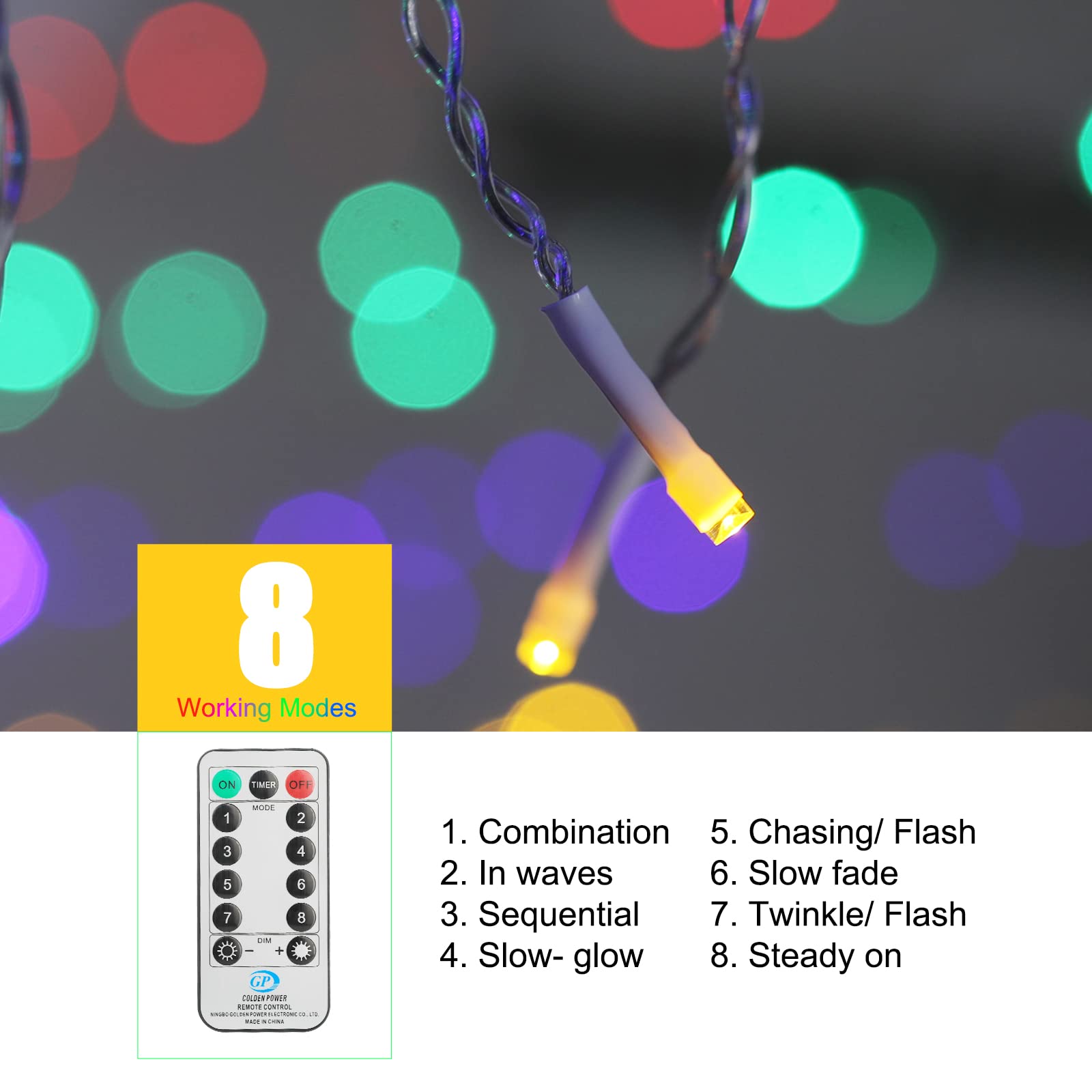 33 Feet / 72 Drops / 384 LED / Multicolor