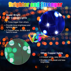 Color Changing Fairy Lights with Remote, 12 Colors, 12 Light Modes