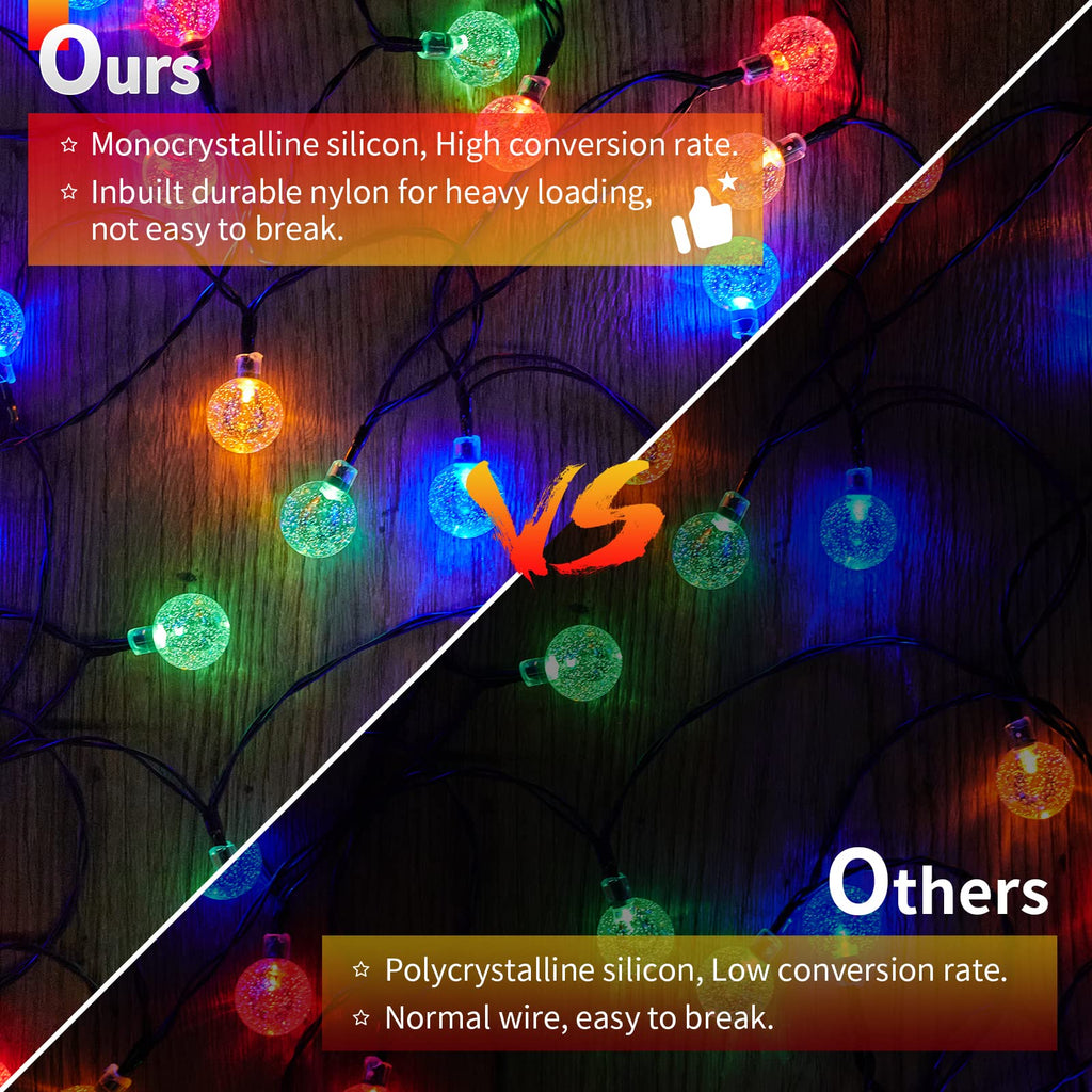 1 x 35 Feet / 60 LED / Crystal Globe / Multicolor