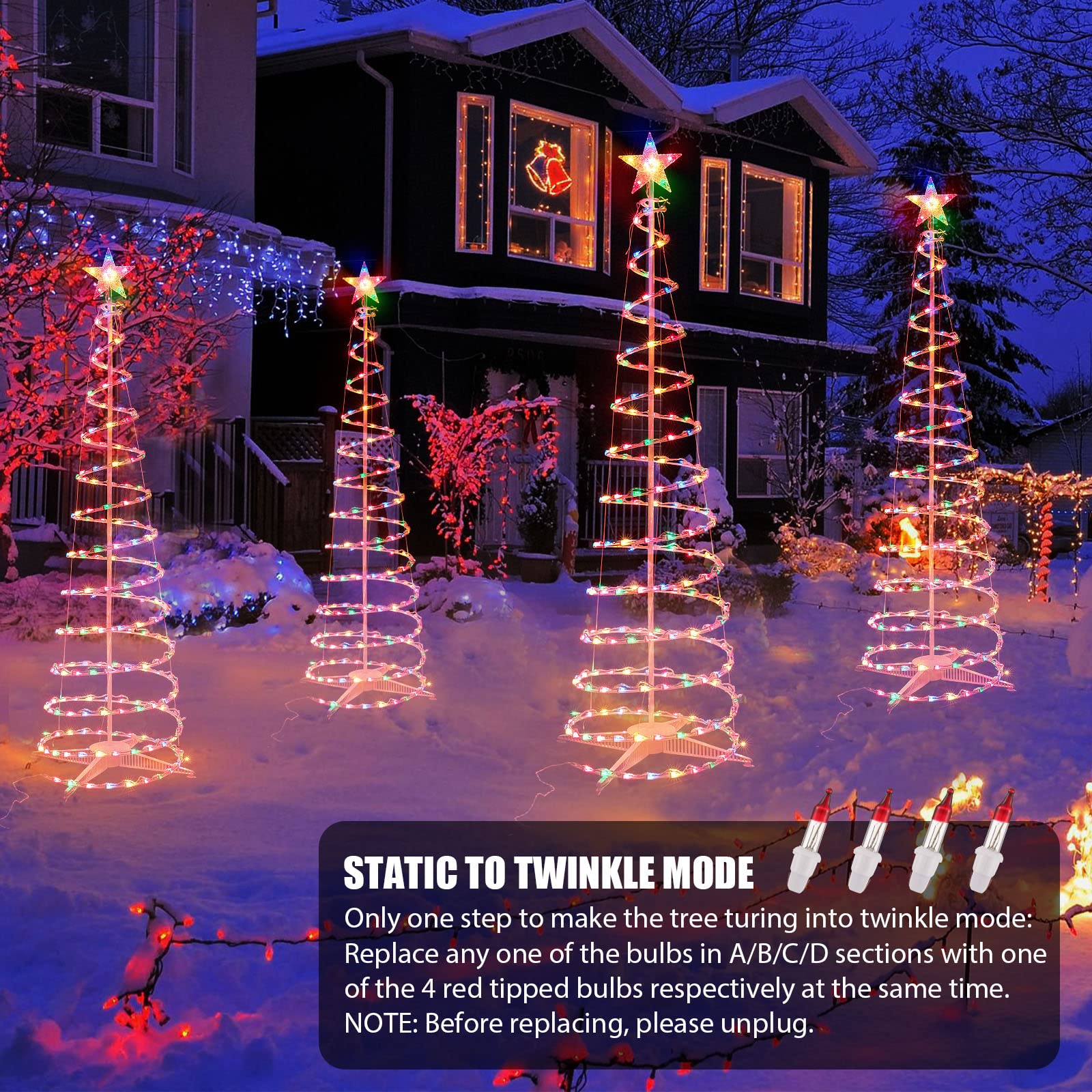 6 Feet / 200 Bulbs / Multicolor