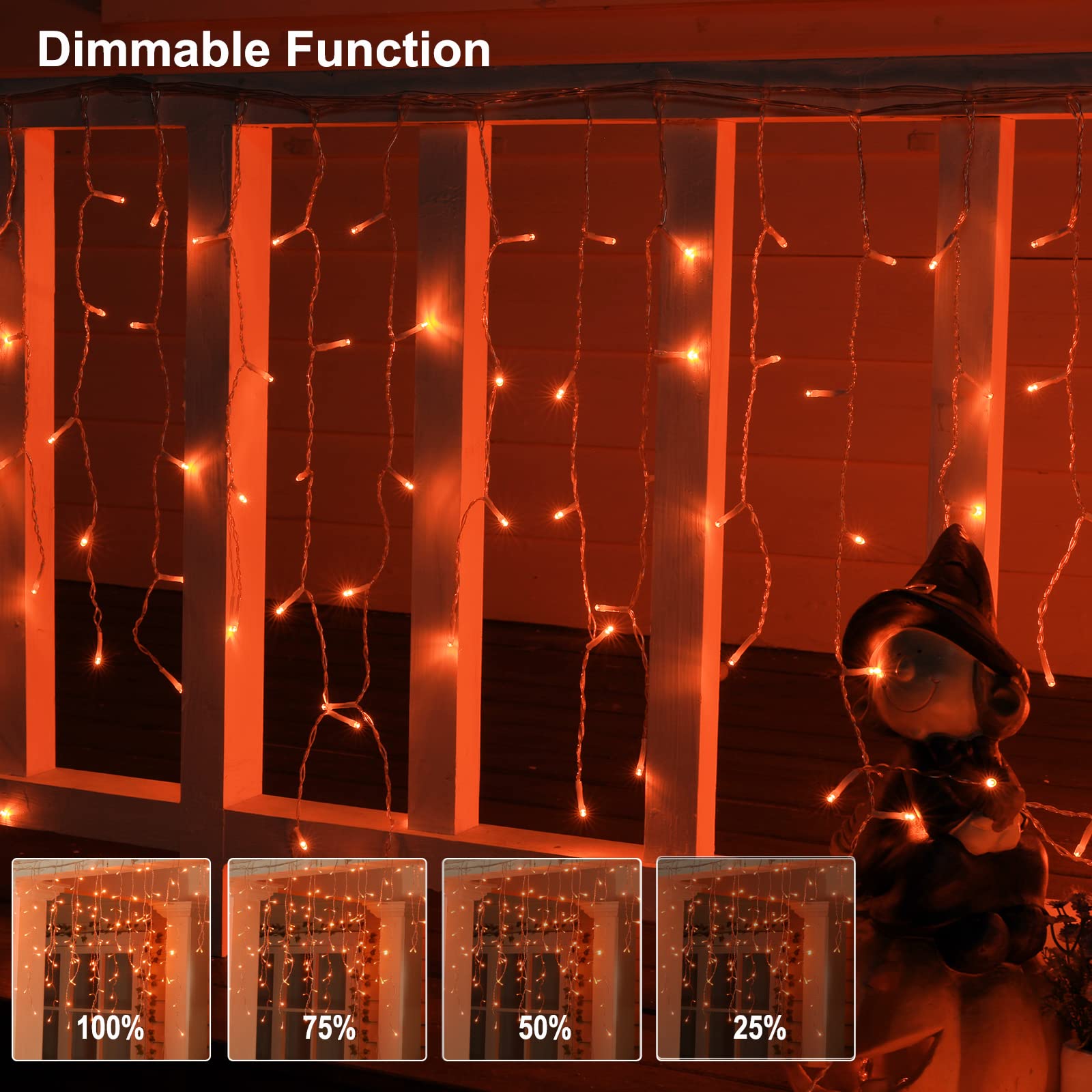 40 Feet / 81 Drops / 432 LED / Orange