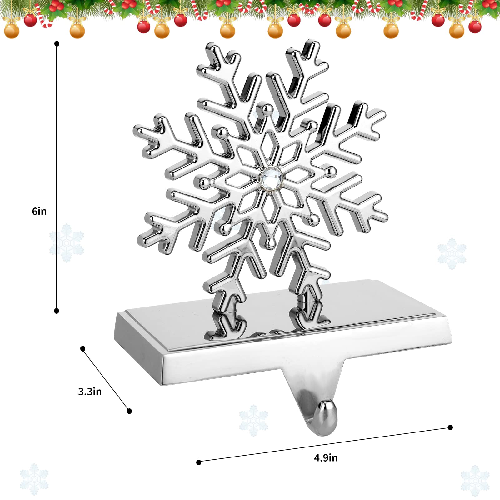 4 Holder / Snowflake B / Silver