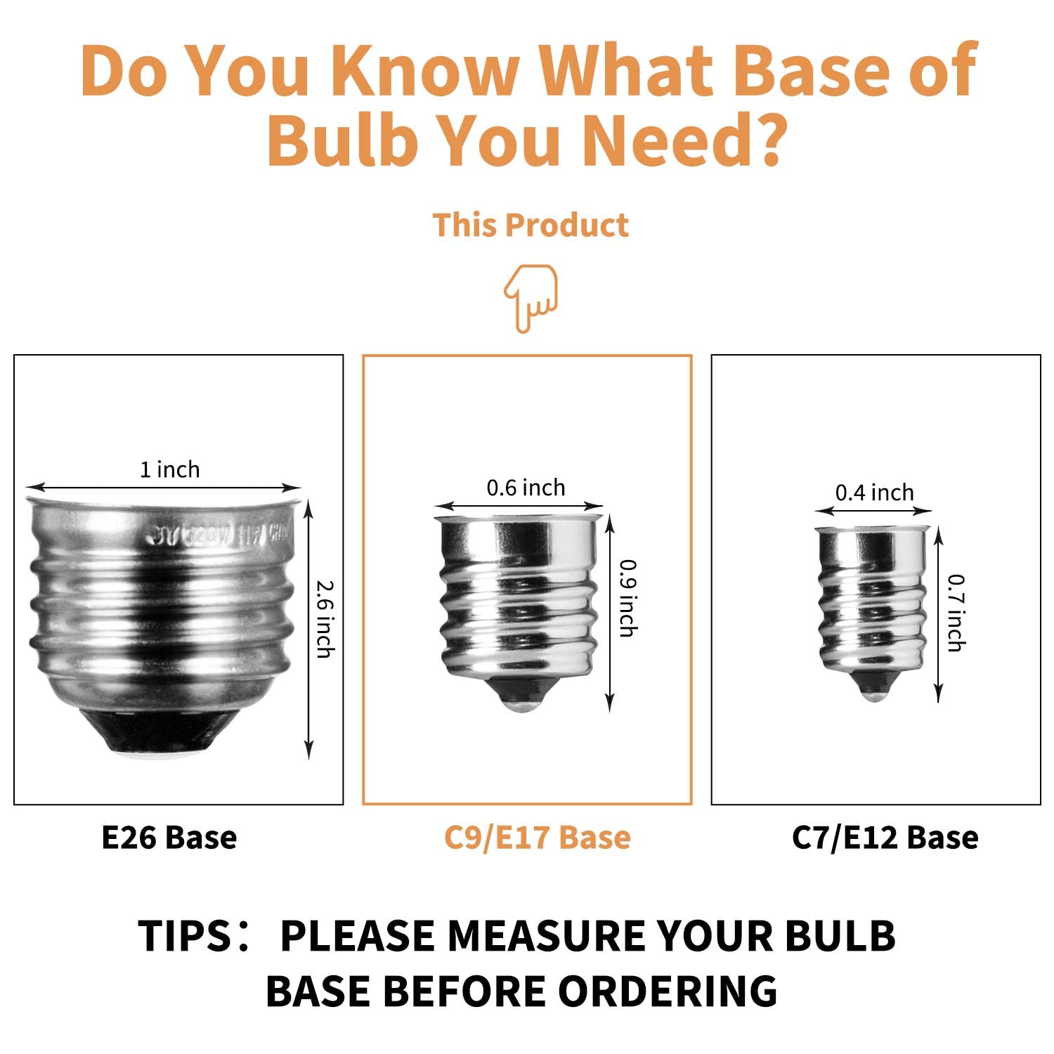 10 Count / E17 Bulbs