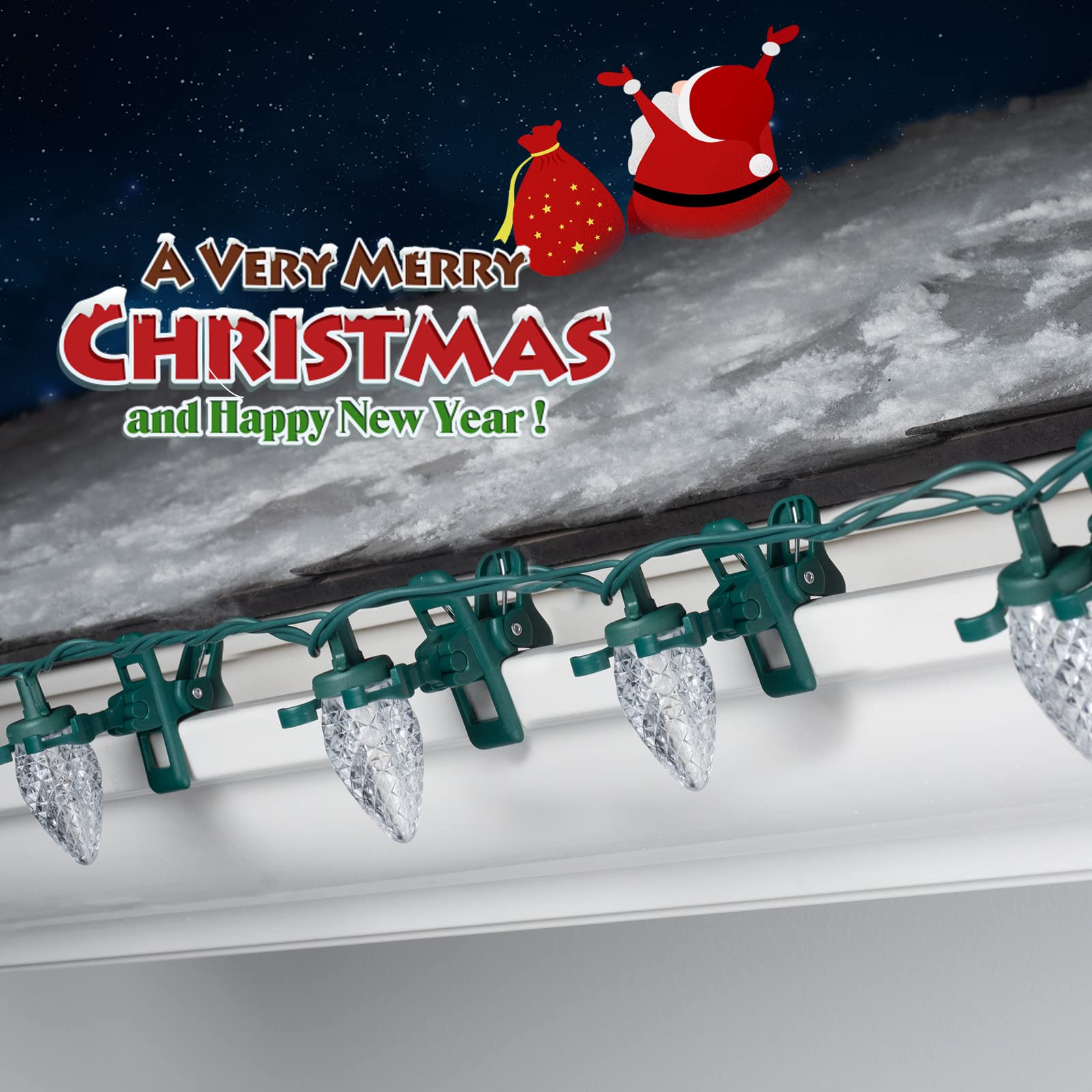 Christmas Upgraded Shingle Clips for C7, C9 Lights