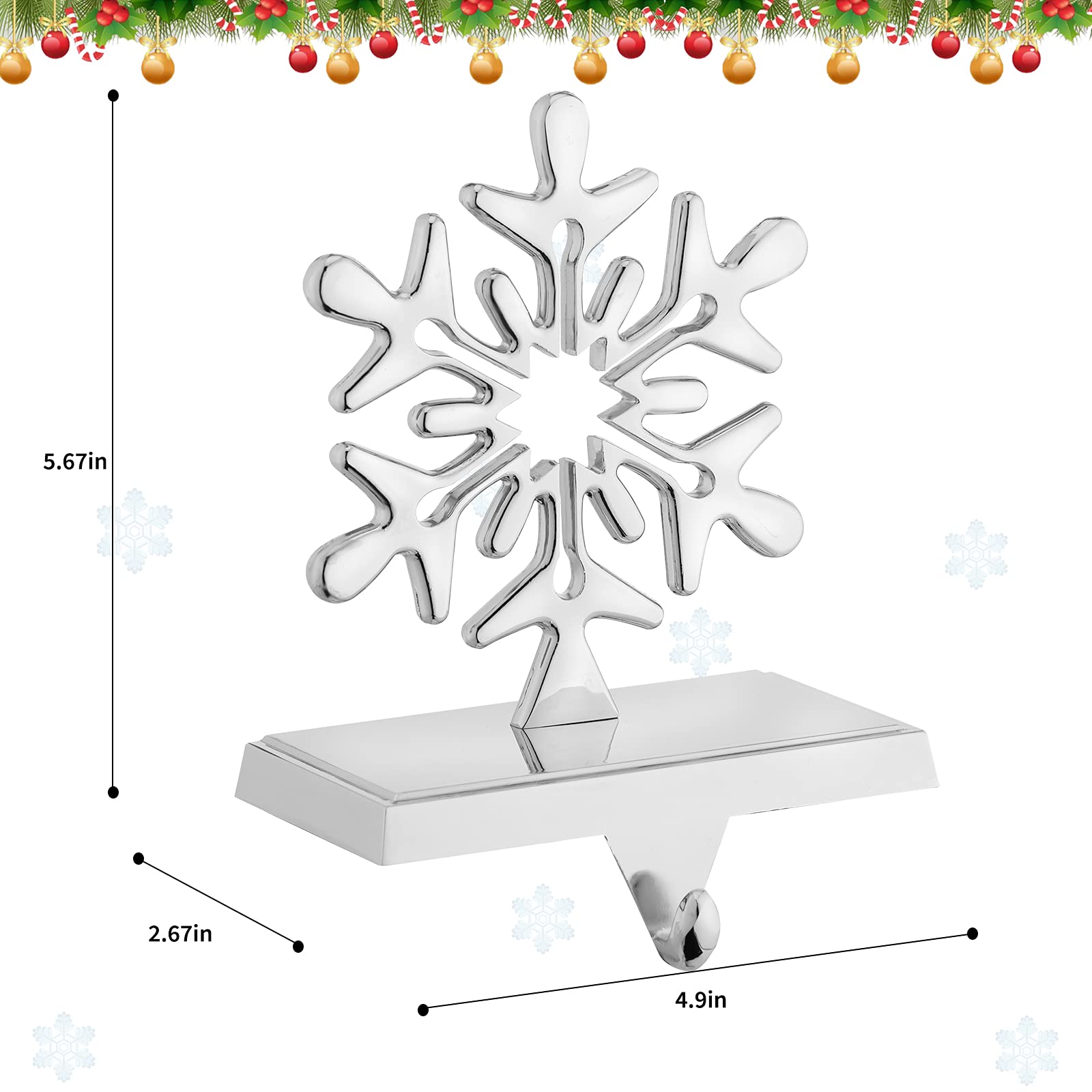 4 Holder / Snowflake / Silver