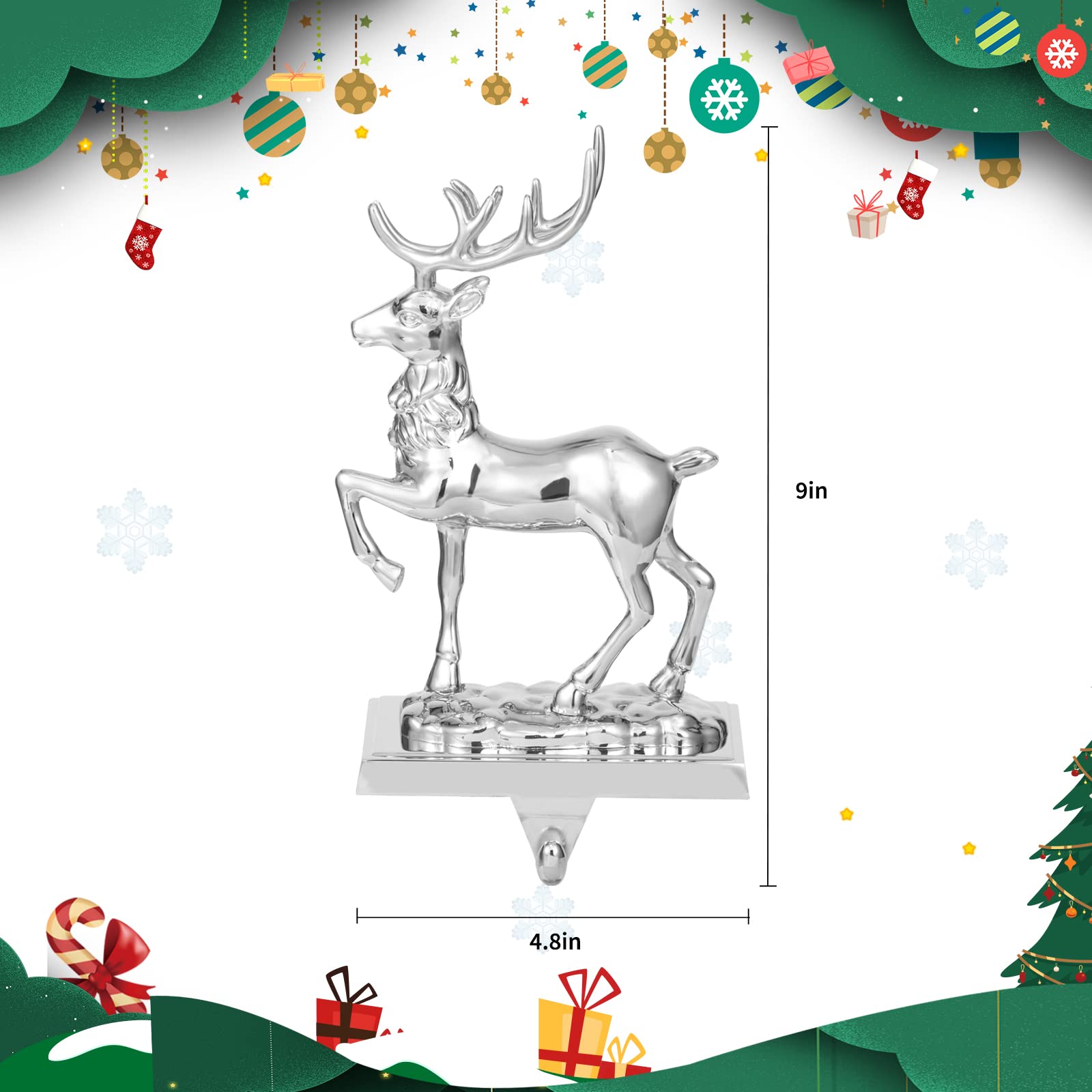 1 x Reindeer / Silver