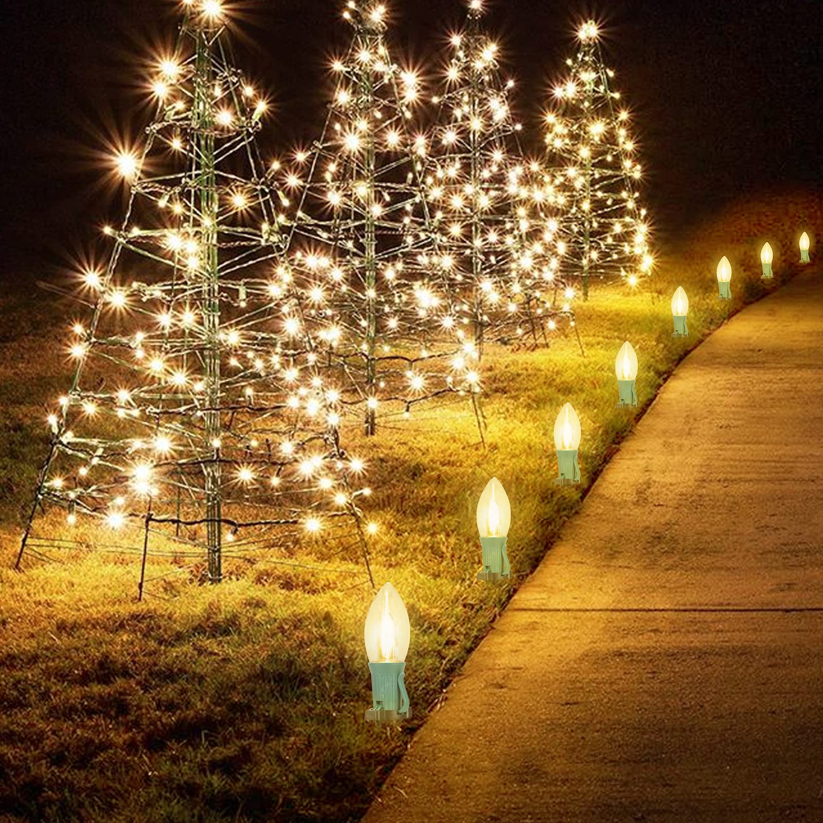 2 x 25.7 Feet / 20 ClearBulbs / Warm White