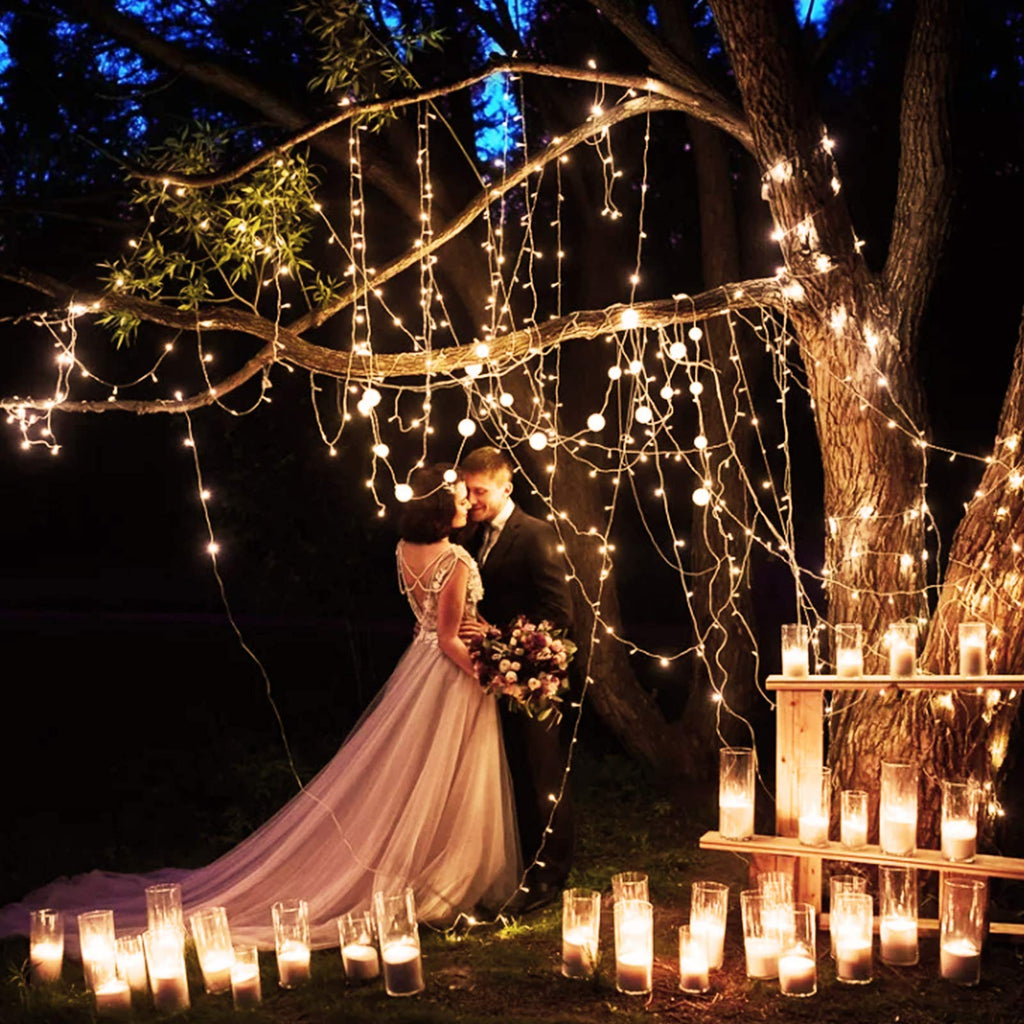 98 Feet / 300 LED / Warm White / Clear Wire