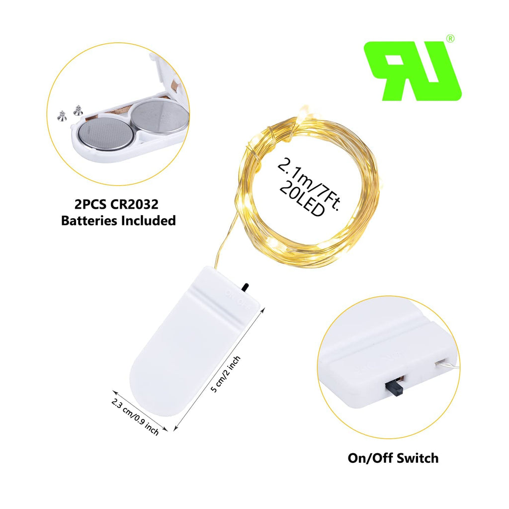 6 x 7 Feet / 20 LED / Warm White