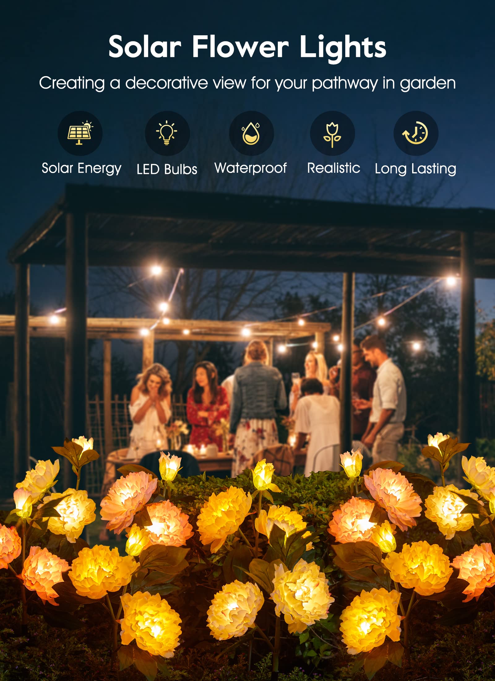1 x 3 Pack / Peony / LED