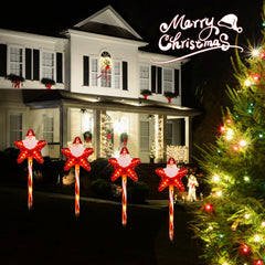 15.8 Feet / 4 Santa Star Lights / Twinkle