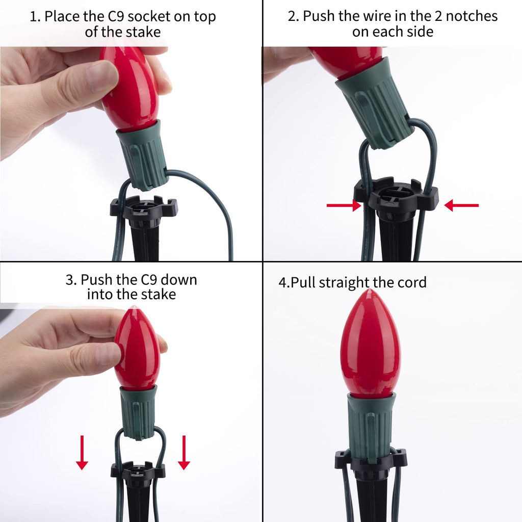 25.7 Feet / 20 ClearBulbs / Ceramic Multicolor