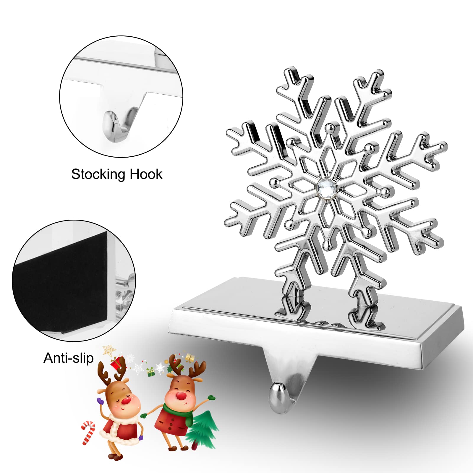 4 Holder / Snowflake B / Silver