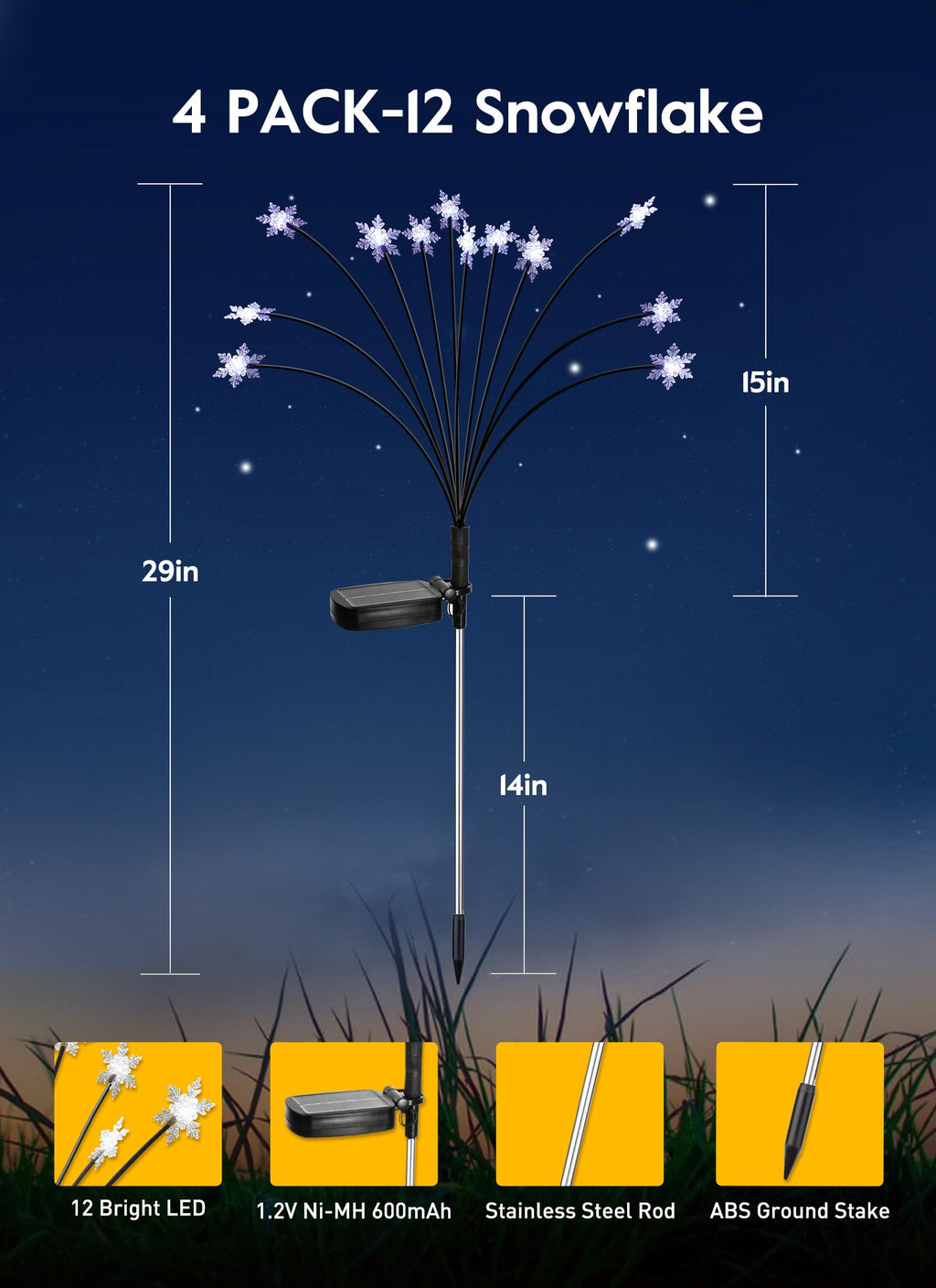 4 x 12 LED / Snowflake