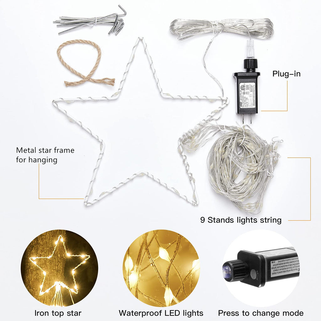 10 Feet / 9 Drops / 290 LED / Warm White