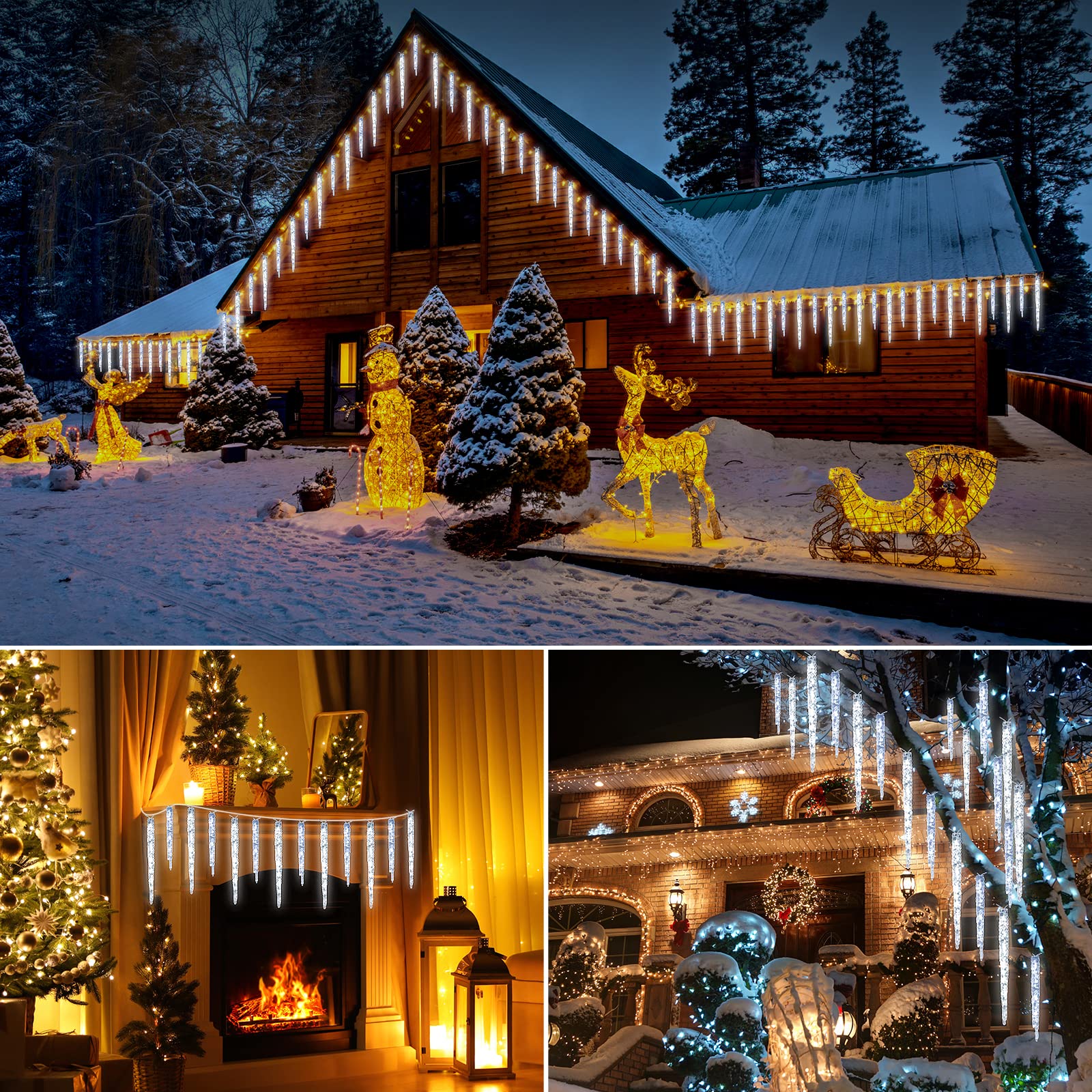 2 x 24.6 Feet / 20 Tubes / 100 LED / Cool White / Twinkle